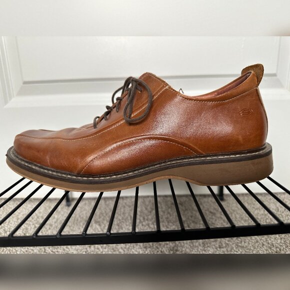 Men’s Skechers Made in Italy Leather Oxfords — Brown — Size 10M - Picture 4 of 13